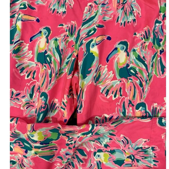 NWT Lilly Pulitzer Size Large Seaside Beach Pant Pink Dragonfruit Toucan Can - Picture 2 of 2